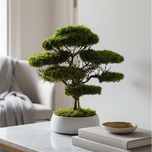 Preserved moss bonsai
